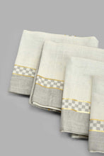 تنزيل الصورة على معرض الصور، Redtag-Grey-Geomatric-Napkin-(4-Piece)-Napkins-Home-Dining-