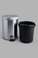 Load image into Gallery viewer, Redtag-Silver-Pedal-Bin-(5Lt.)-Category:Waste-Bins,-Colour:Silver,-Filter:Home-Bathroom,-HMW-BAC-Bce-Bath-Accessories,-New-In,-New-In-HMW-BAC,-Non-Sale,-S22C,-Section:Homewares-Home-Bathroom-