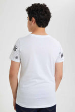 تنزيل الصورة على معرض الصور، Redtag-White-Ny-T-Shirt-Graphic-T-Shirts-Senior-Boys-9 to 14 Years
