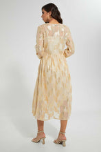 تنزيل الصورة على معرض الصور، Redtag-Black-Lurex-Jacquard-Midi-Dress-Dresses-Women's-