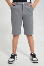 Load image into Gallery viewer, Redtag-Blue-Plain-Trouser-Short-Chino-Shorts-Senior-Boys-9 to 14 Years