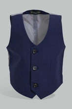 تنزيل الصورة على معرض الصور، Redtag-Navy-Vest-With-White-Shirt-Long-Sleeve-Set-Sets-Infant-Boys-3 to 24 Months