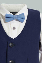 تنزيل الصورة على معرض الصور، Redtag-Navy-Vest-With-White-Shirt-Long-Sleeve-Set-Sets-Infant-Boys-3 to 24 Months