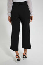 Load image into Gallery viewer, Redtag-Black-Button-Detail-Paper-Bag-Waist-Trouser-Trousers-Women's-