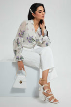 Load image into Gallery viewer, Redtag-White-Floral-Blouse-Blouses-Women's-