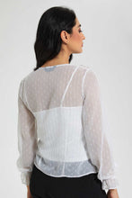 تنزيل الصورة على معرض الصور، Redtag-White-Dobby-Front-Detail-Blouse-Blouses-Women's-