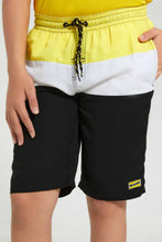 تنزيل الصورة على معرض الصور، Redtag-Assorted-Color-Block-Board-Short-Swim-Shorts-Senior-Boys-9 to 14 Years