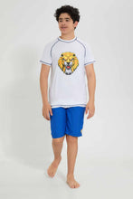 تنزيل الصورة على معرض الصور، Redtag-Assorted-Color-Block-Board-Short-Swim-Shorts-Senior-Boys-9 to 14 Years