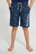 تنزيل الصورة على معرض الصور، Redtag-Navy-Surfing-Board-Short-Swim-Shorts-Senior-Boys-9 to 14 Years