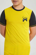 Load image into Gallery viewer, Redtag-Yellow-Raglan-Rashguard-Raglan-T-Shirts-Senior-Boys-9 to 14 Years