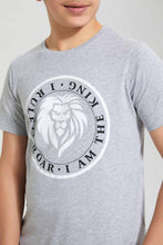 تنزيل الصورة على معرض الصور، Redtag-Grey-Lion-Roar-T-Shirt-Graphic-T-Shirts-Senior-Boys-9 to 14 Years