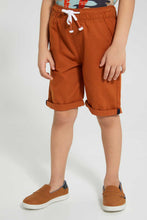 Load image into Gallery viewer, Redtag-Beige-Dino-Aop-T-Shirt-And-Short-Set-Sets-Boys-2 to 8 Years