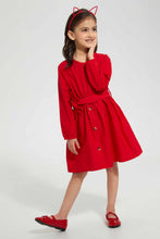 تنزيل الصورة على معرض الصور، Redtag-Lilac-Elasticated-Waist-Band-Dress-Dresses-Girls-2 to 8 Years