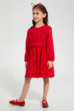 تنزيل الصورة على معرض الصور، Redtag-Lilac-Elasticated-Waist-Band-Dress-Dresses-Girls-2 to 8 Years