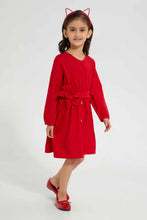 تنزيل الصورة على معرض الصور، Redtag-Lilac-Elasticated-Waist-Band-Dress-Dresses-Girls-2 to 8 Years