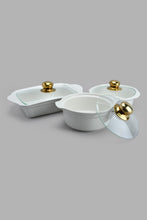Load image into Gallery viewer, Redtag-White-Serving-Dish-With-Glass-Lid-(6-Piece)-Serving-Dish-Home-Dining-