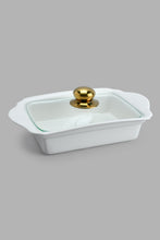 Load image into Gallery viewer, Redtag-White-Serving-Dish-With-Glass-Lid-(6-Piece)-Serving-Dish-Home-Dining-