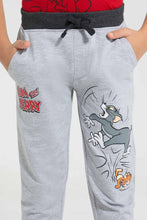 Load image into Gallery viewer, Redtag-Grey-Tom-And-Jerry-Jogpant-Joggers-Boys-2 to 8 Years