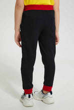 تنزيل الصورة على معرض الصور، Redtag-Black-Superman-Jogpant-Joggers-Boys-2 to 8 Years