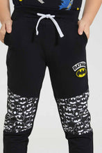تنزيل الصورة على معرض الصور، Redtag-Black-Batman-Jogpant-Joggers-Boys-2 to 8 Years