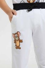 تنزيل الصورة على معرض الصور، Redtag-White-Tom-And-Jerry-Jogpant-Joggers-Boys-2 to 8 Years