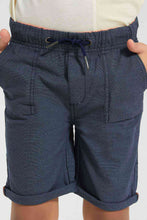 تنزيل الصورة على معرض الصور، Redtag-Navy-Dobby-Pullon-Short-Pull-On-Shorts-Boys-2 to 8 Years