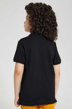 تنزيل الصورة على معرض الصور، Redtag-Black-Spiderman-Polo-Polo-Shirts-Boys-2 to 8 Years