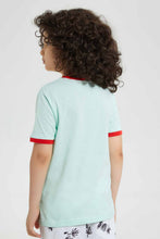 Load image into Gallery viewer, Redtag-Blue-Shark-Print-Pocket-T-Shirt-Graphic-T-Shirts-Boys-2 to 8 Years
