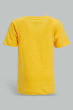 تنزيل الصورة على معرض الصور، Redtag-Mustard-Star-Short-Sleeve-Tshirt-All-Over-Prints-Infant-Boys-3 to 24 Months