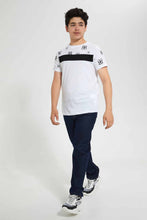 Load image into Gallery viewer, Redtag-Blue-5-Pocket-Knit-Denim-Knit-Denim-Senior-Boys-9 to 14 Years