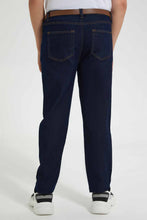 Load image into Gallery viewer, Redtag-Blue-5-Pocket-Knit-Denim-Knit-Denim-Senior-Boys-9 to 14 Years
