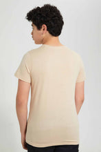 تنزيل الصورة على معرض الصور، Redtag-Beige-Fearless-T-Shirt-Graphic-T-Shirts-Senior-Boys-9 to 14 Years