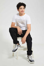تنزيل الصورة على معرض الصور، Redtag-White-Gamer-T-Shirt-Graphic-T-Shirts-Senior-Boys-9 to 14 Years