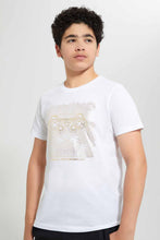 تنزيل الصورة على معرض الصور، Redtag-White-Gamer-T-Shirt-Graphic-T-Shirts-Senior-Boys-9 to 14 Years