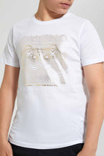 تنزيل الصورة على معرض الصور، Redtag-White-Gamer-T-Shirt-Graphic-T-Shirts-Senior-Boys-9 to 14 Years
