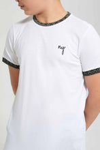 Load image into Gallery viewer, Redtag-White-Plain-T-Shirt-Plain-T-Shirts-Senior-Boys-9 to 14 Years