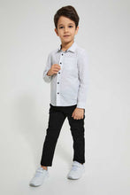 Load image into Gallery viewer, Redtag-White-Aop-Long-Sleeve-Shirt-Casual-Shirts-Boys-2 to 8 Years