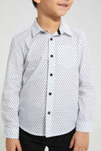Load image into Gallery viewer, Redtag-White-Aop-Long-Sleeve-Shirt-Casual-Shirts-Boys-2 to 8 Years