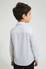 Load image into Gallery viewer, Redtag-White-Aop-Long-Sleeve-Shirt-Casual-Shirts-Boys-2 to 8 Years