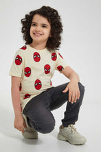 تنزيل الصورة على معرض الصور، Redtag-White-Spiderman-Print-T-Shirt-Character-T-Shirts-Boys-2 to 8 Years