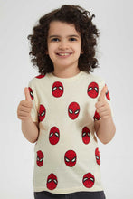 تنزيل الصورة على معرض الصور، Redtag-White-Spiderman-Print-T-Shirt-Character-T-Shirts-Boys-2 to 8 Years