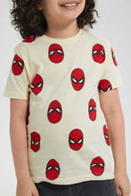 تنزيل الصورة على معرض الصور، Redtag-White-Spiderman-Print-T-Shirt-Character-T-Shirts-Boys-2 to 8 Years