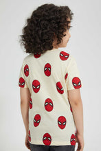 تنزيل الصورة على معرض الصور، Redtag-White-Spiderman-Print-T-Shirt-Character-T-Shirts-Boys-2 to 8 Years