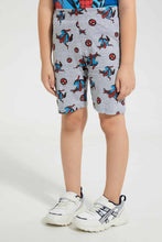 تنزيل الصورة على معرض الصور، Redtag-Navy-Spiderman-T-Shirt-And-Short-Pyjama-Set-Pyjama-Sets-Boys-2 to 8 Years