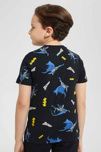 تنزيل الصورة على معرض الصور، Redtag-Black-Batman-Print-T-Shirt-Character-T-Shirts-Boys-2 to 8 Years
