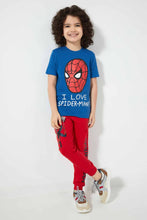 تنزيل الصورة على معرض الصور، Redtag-Blue-Spiderman-T-Shirt-Character-T-Shirts-Boys-2 to 8 Years