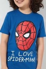 تنزيل الصورة على معرض الصور، Redtag-Blue-Spiderman-T-Shirt-Character-T-Shirts-Boys-2 to 8 Years