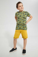 تنزيل الصورة على معرض الصور، Redtag-Olive-Splat-Printed-T-Shirt-Graphic-T-Shirts-Boys-2 to 8 Years