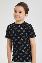 Load image into Gallery viewer, Redtag-Black-Tiger-Print-T-Shirt-Graphic-T-Shirts-Boys-2 to 8 Years