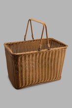 Load image into Gallery viewer, Redtag-Brown-Rectangle-Woven-Basket-With-Handles-Category:Kitchen-Baskets,-Colour:Brown,-Filter:Home-Dining,-HMW-DIN-Kis-Kitchen-Accessories,-New-In,-New-In-HMW-DIN,-Non-Sale,-S22C,-Section:Homewares-Home-Dining-